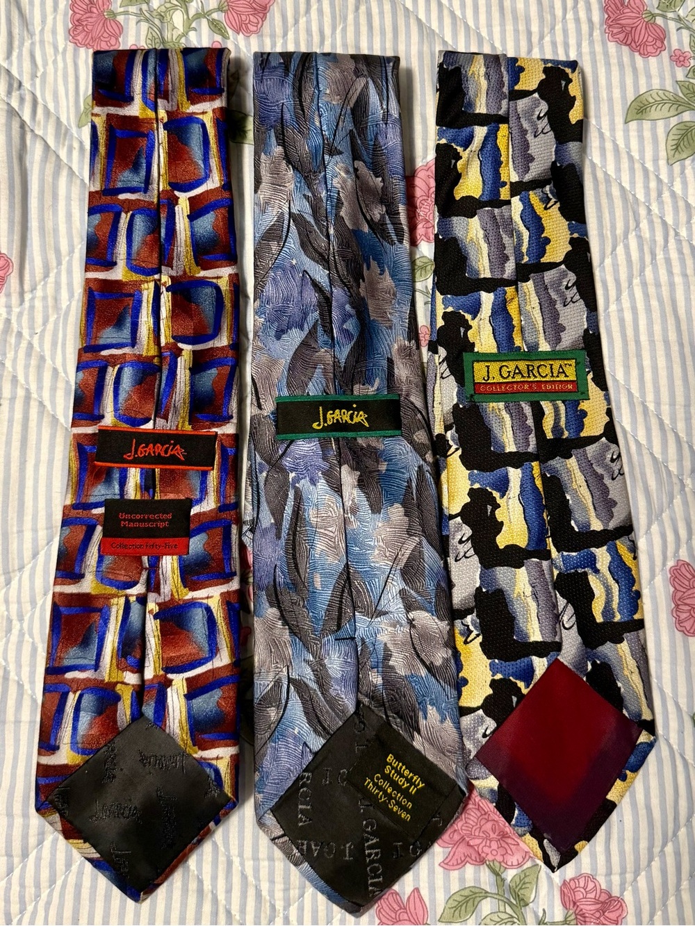 JERRY GARCIA Set of 3 Ties including one Collector’s Edition